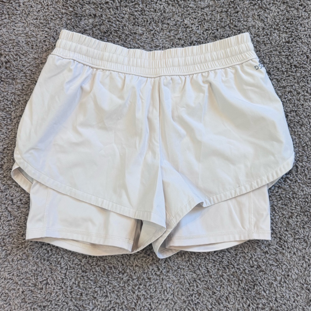 DSG Women's Off White Athletic Shorts with Built-In Liner